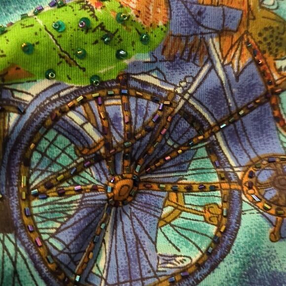 ‎Vintage Asian print beaded top - Picture 9 of 13